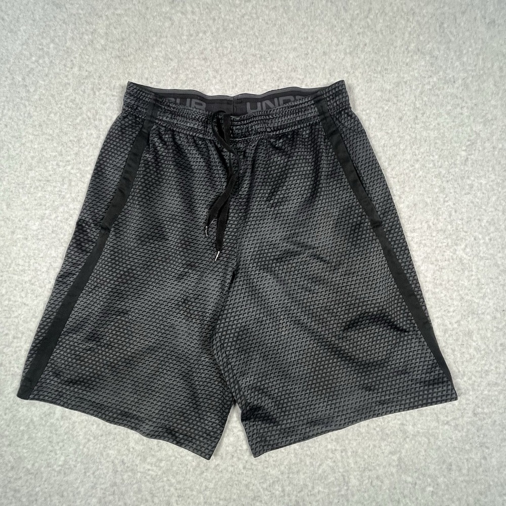 Men's Under Armour‎ Elastic Waist Shorts Black Polyester Medium Gym Basketball